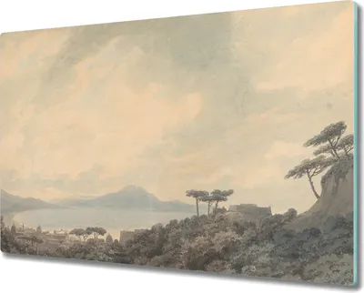 Produktbild von Glas Schneidebrett Herdabdeckplatten Schneideplatten - 80x52 cm - Berglandschaft