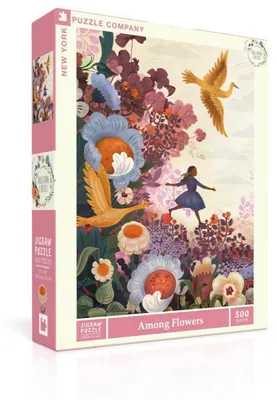 Productafbeelding van New York Puzzle Company Among Flowers - 500 stukjes