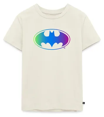 Produktbild von Spreadshirt DC Comics Batman Logo Regenbogenfarben Kinder Premium T-Shirt, 134/140 (8 Jahre), Naturweiß