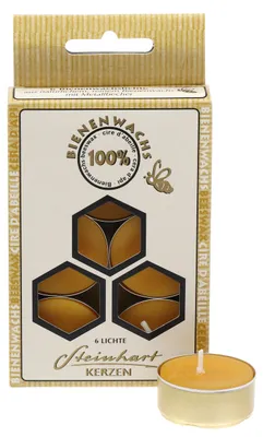 Produktbild von 100% Bienenwachs Teelichte in Aluhülle 6er-Pack