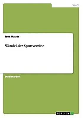Produktbild von Wandel der Sportvereine