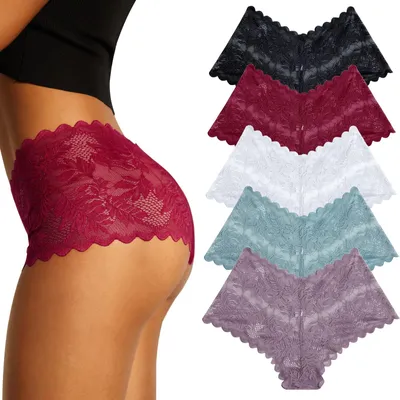 Produktbild von Set mit 5 Damenunterhosen mit Spitze