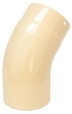 Produktbild von Raik Rauchrohrbogen / Ofenrohrbogen Emaille 130mm - 45° Bogen glatt Elfenbein