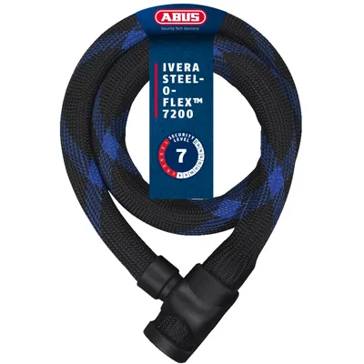 Produktbild von ABUS Panzerkabelschloss Ivera Steel-O-Flex 7200 - Kabelschloss aus Stahlkabel mit Panzer aus Stahlhülsen - ABUS-Sicherheitslevel 7 - 85 cm