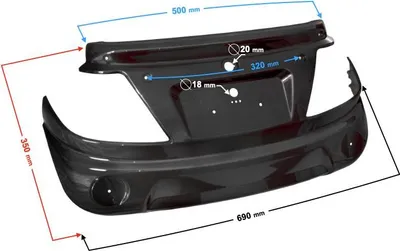 Obrázek produktu pro Zadní kryt pro Tres-Roller, černý