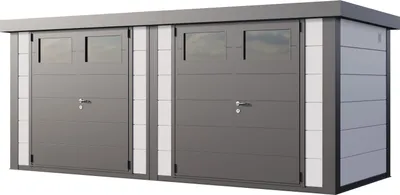 Produktbild von Telluria Metallgerätehaus Duo 2721 Zweiraum-Gartenhaus weiß