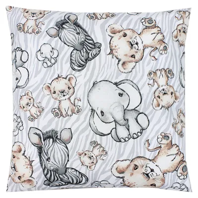 Obrázok produktu pre TupTam detská obliečka na vankúš dekoratívna vzorovaná, farba: Safari / Grey, rozmer: 80 x 80 cm