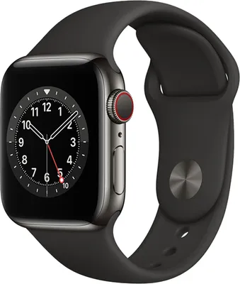 Produktbild von Apple Watch Series 6 40mm (A2291) Space Gray Alu Sportband Black GPS Neuwertig