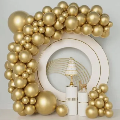 Produktbild von Luftballons Gold 84 Stück für Geburtstag Hochzeit Babyparty Deko 18/12/10/5 Zoll Latex