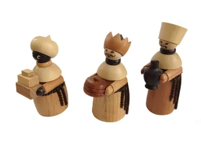 Obrázek produktu pro Miniaturní dřevěná figurka 3 králů Výška=9cm NOVINKA