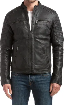 Productafbeelding van Herren Chyston Neil Leder Vintage Zwarte Pilootjas, maat XL