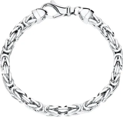 Produktbild von JEWLIX Armband Königskette 925 Silber rhodiniert 5mm Herrenarmband