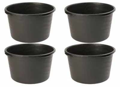 Produktbild von 4x Uniqat Mörtelkübel 40 Liter Schwarz