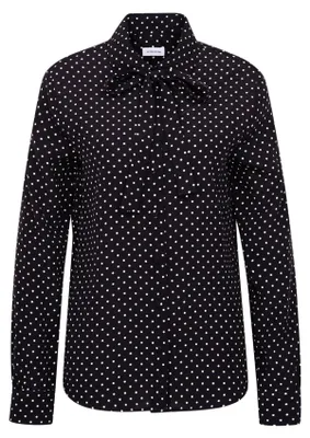 Productafbeelding van Seidensticker damesblouse, regular fit, lange mouwen, zwart, maat 38 EU