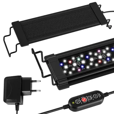 Obrázok produktu pre Peviasot 12 W, vodotesné LED osvetlenie pre akváriá, farebné, s držiakom a časovačom, dekoratívne osvetlenie