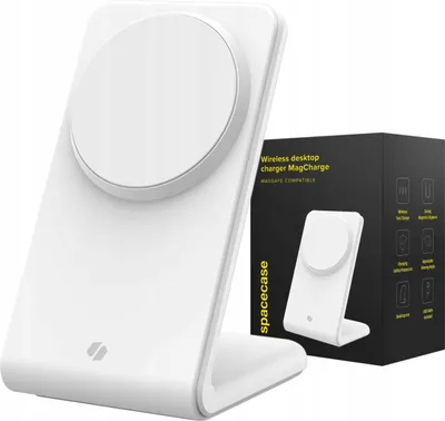 Zdjęcie produktu dla Ładowarka indukcyjna bezprzewodowa do Magsafe SPACECASE Wireless Charger MagCharge WM2W Biały