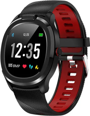 Immagine prodotto di Orologio braccialetto intelligente in plastica rilevazione della temperatura corporea frequenza cardiaca pressione sanguigna IP68 impermeabile nero