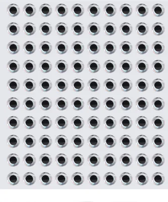 Produktbild von Holographische Jig Augen, 100 Stück selbstklebend, 8mm, umweltfreundlich, ideal zum Fliegenbinden und Angeln (silber)
