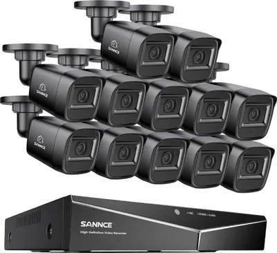 Produktbild von Sicherheitskamerasystem, Videoüberwachung, 16 Kameras, 1080P HD-Auflösung, 12PCS 0TB