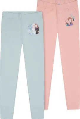 Produktbild von Frozen - Die Eiskönigin Anna und Elsa Mädchen Leggings 2er Pack Doppelpack, Größe:122-128