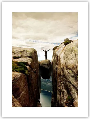 Produktbild von Poster - Poster ohne Rahmen - Felsen Gipfel Wolken - 30x40 cm - Wand Bild - Wanddeko - Wandbilder - Kunstposter - Wandposter - Bilder - Kunstdruck - Wanddekoration - Wandbild - P2XPA30x40-5147