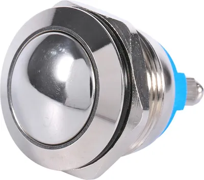 Produktbild von Automomomomomometenschalter, Silber Antirust 3a 12 V 19mm/0,75 Zoll Gewinde Druckknopfschalter für