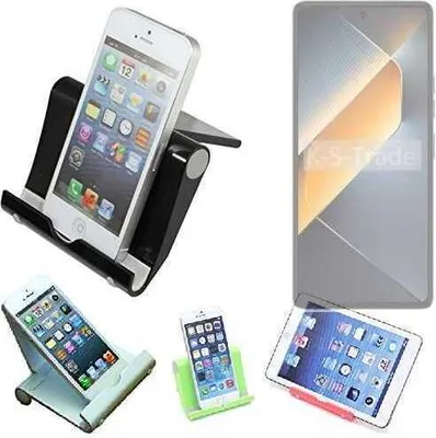 Produktbild von K-S-Trade Handy-Ständer kompatibel mit Tecno Pova 6 Pro faltbarer Tischständer Smartphone Tablet Halterung Reise