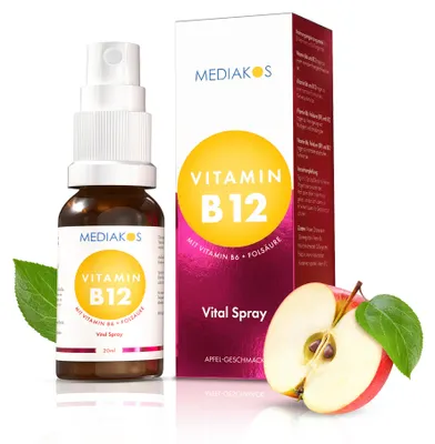 Obrázok produktu pre Vitamín B12+B6+Kyselina listová Mediakos Vital Spray 20 ml