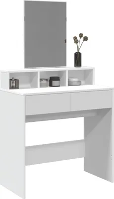 Produktbild von "im Angebot" Schminktisch mit Spiegel Weiß 80x41x144,5 cm - Schminktische CC23493
