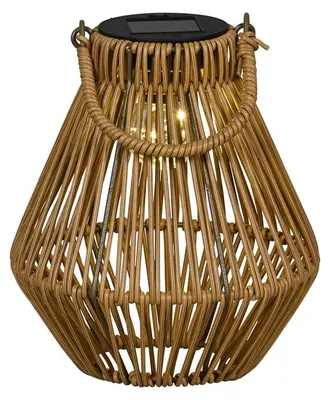 Produktbild von LED Solarlampe TIMOR braun H23cm Hängelampe Outdoor Solar Laterne Bambus