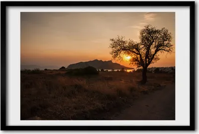 Produktbild von Bild 60x40 MDF-Rahmen, Wandkunst Sonnenuntergang