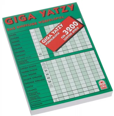 Produktbild von ASS Altenburger - Giga Yatzy - Block für 3200 Spiele