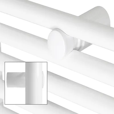 Obrázek produktu pro LuxeBath koupelnový radiátor Sahara, 400x1500 mm, bílý, zakřivený, s bočním připojením, bez topného tělesa