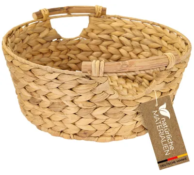 Runder Aufbewahrungskorb 30 cm mit Holzgriffen von HMF