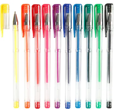 Produktbild von Gelschreiber, Strichstärke 0,8 mm, Sortierte Farben, 10 sort./ 1 Pck [HOB-25103]