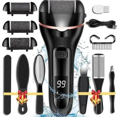 Immagine prodotto di Tagliaunghie elettrici - Set per la cura dei piedi 13 in 1 con dischi abrasivi