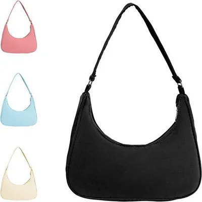 Immagine prodotto di Borsa a tracolla nera da donna in stile vintage anni '90