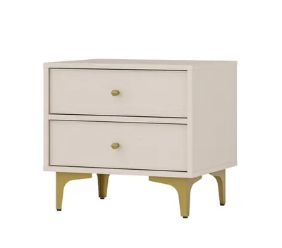 Produktbild von Nachttisch IROS 1 - beige / gold