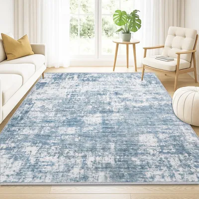 Obrázok produktu pre Omgoods – Moderný abstraktný koberec 140x200 cm – Umelá vlna, protišmyková spodná strana a možné pranie v práčke, vhodný do obývačky