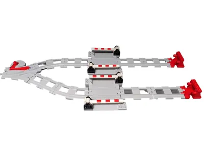 Image de LEGO® DUPLO® Voie ferrée Gare avec aiguillage Passage à niveau Barrières et NOUVEAU ! Quantité 1x