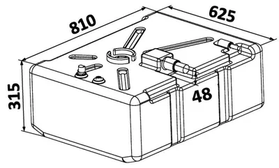 Produktbild von Kraftstofftank PE 135 Liter - Osculati 52.036.01