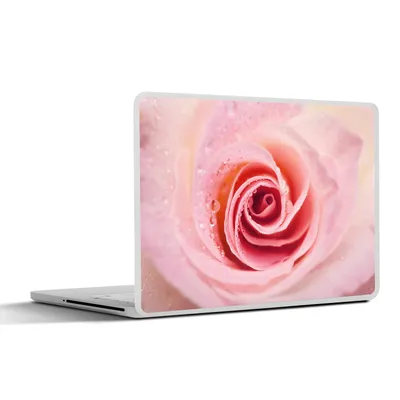Produktbild von MuchoWow® Laptop Aufkleber Sticker Cover Blumen - Rosa - Rosen 36.5x27.5 cm - Laptop-Sticker