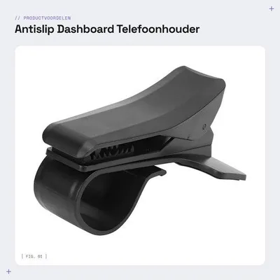 Produktbild von Verstellbare Auto-Dashboard-Halterung für 3-6,5 Zoll Smartphones.