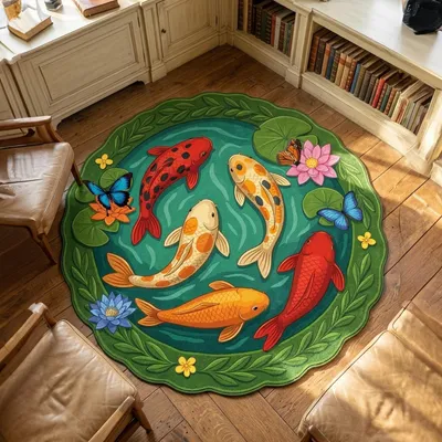 Produktbild von Conceptum Hypnose, Hochwertiger Teppich 180x180 cm, 100% Polyester, grün, rutschfest