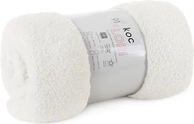 Obrázek produktu pro Deka z mikrovlákna flano 170x210 bílá měkká Lori D91