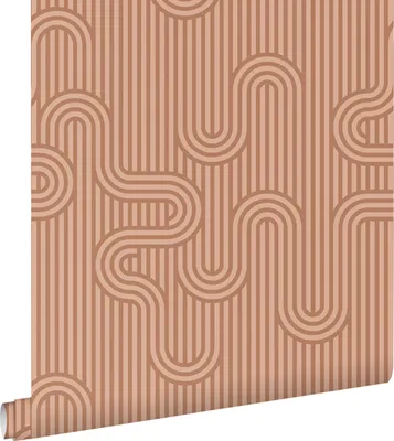 Obrázek produktu pro ESTAhome tapeta grafické linie terakota 50 x 900 cm