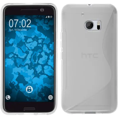 Produktbild von PhoneNatic Case kompatibel mit HTC 10 - clear Silikon Hülle S-Style + 2 Schutzfolien