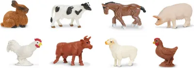 Produktbild von Safari mini-Figuren Good Luck Farm 2 cm Gummi 8 Stück