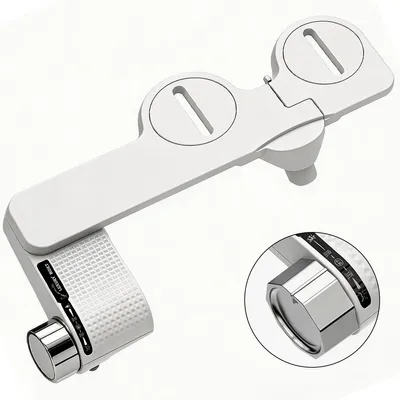 Produktbild von Bidet, Ultra-Slim Nicht Elektrisch Bidet Einsatz für Toilette, selbstreinigende Doppeldüsen, Einstellbarer Wasserdruck, Kaltwasser-Bidet für Toilette
