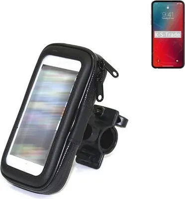 Produktbild von K-S-Trade Fahrrad-Halterung kompatibel mit Apple iPhone 12 Pro Max Handy-Halterung Halter Lenkstange Fahrradhalterung Motorrad Bike Mount